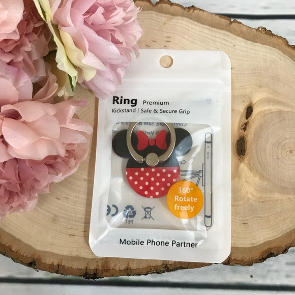 Mickey & Minnie Mouse Cell Phone Ring & Kickstand - Picture 4 of 8